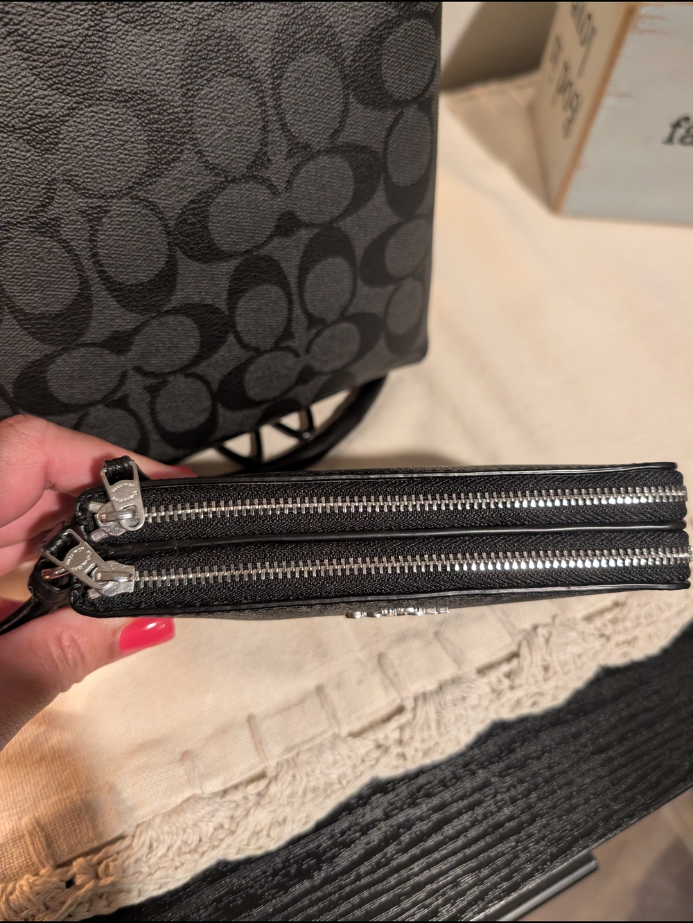 Coach Rowan Black Crossbody File Bag With Matching Wallet NWOT - Picture 8 of 11